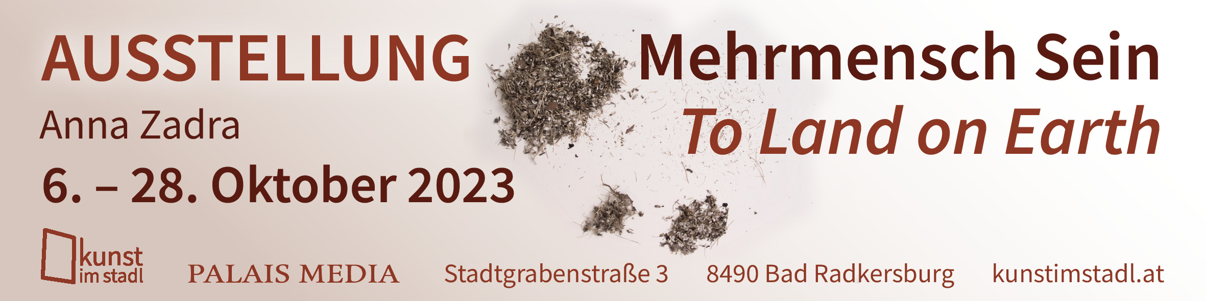 Banner Kunst im Stadl Exhibition Design Graphic Design Anna Abbasi