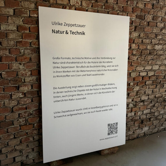 Kunst im Stadl Signage, Exhibition Design Anna Abbasi
